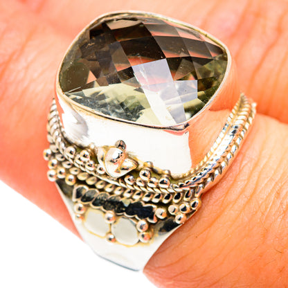 Green Amethyst Rings handcrafted by Ana Silver Co - RING75117