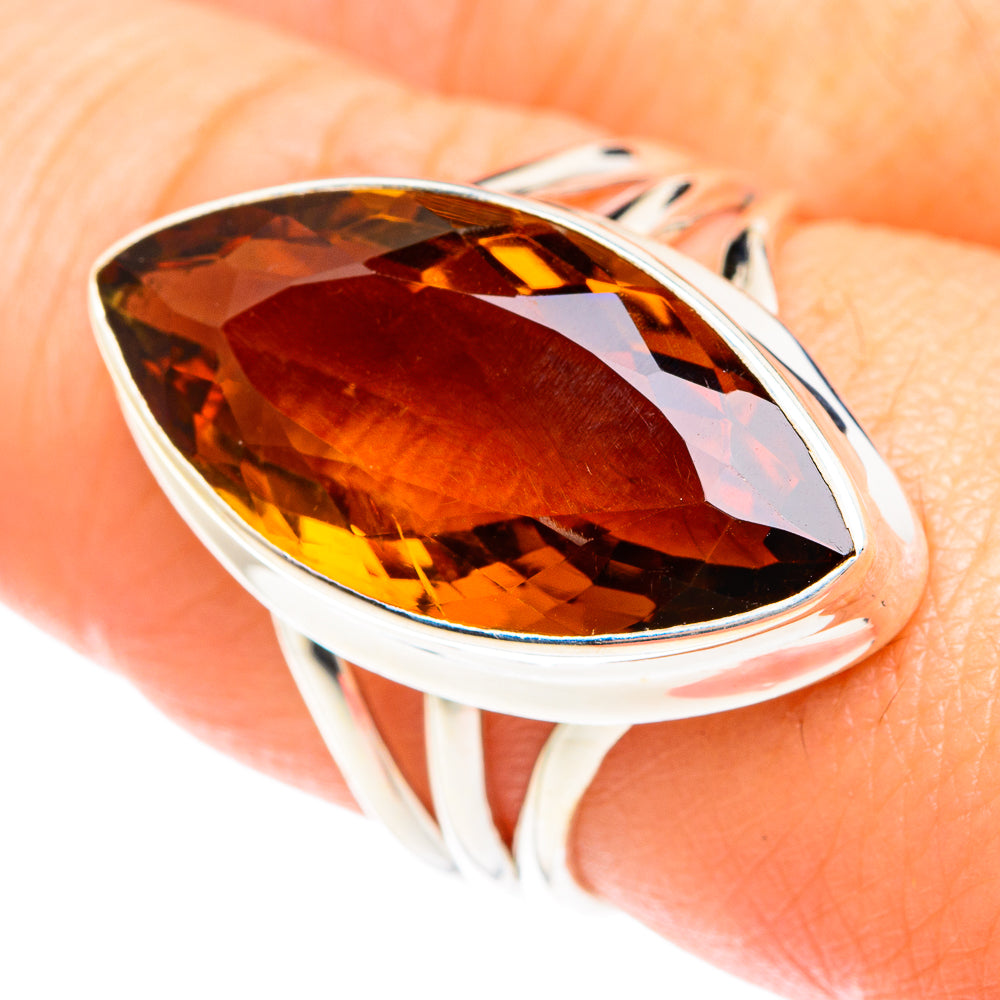 Mandarin Citrine Rings handcrafted by Ana Silver Co - RING75122