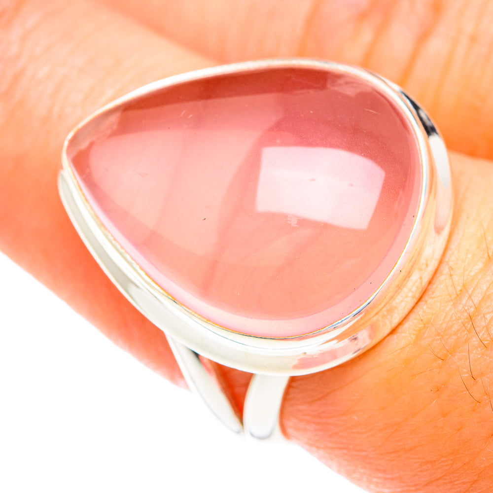 Rose Quartz Rings handcrafted by Ana Silver Co - RING75126