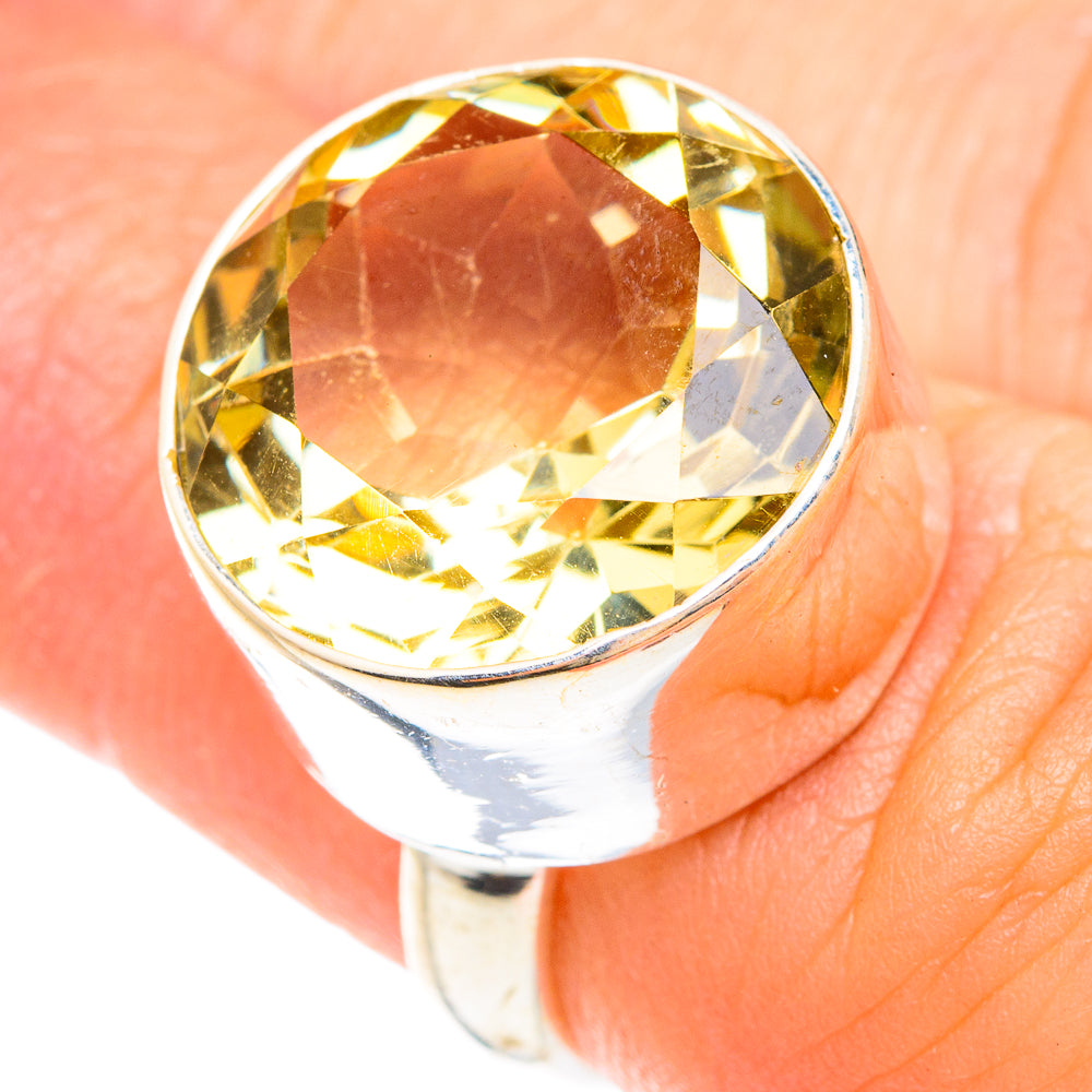 Lemon Quartz Rings handcrafted by Ana Silver Co - RING75136