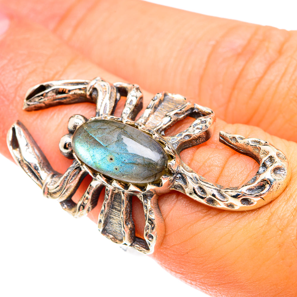 Labradorite Rings handcrafted by Ana Silver Co - RING75139
