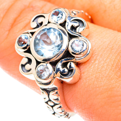 Blue Topaz Rings handcrafted by Ana Silver Co - RING75143