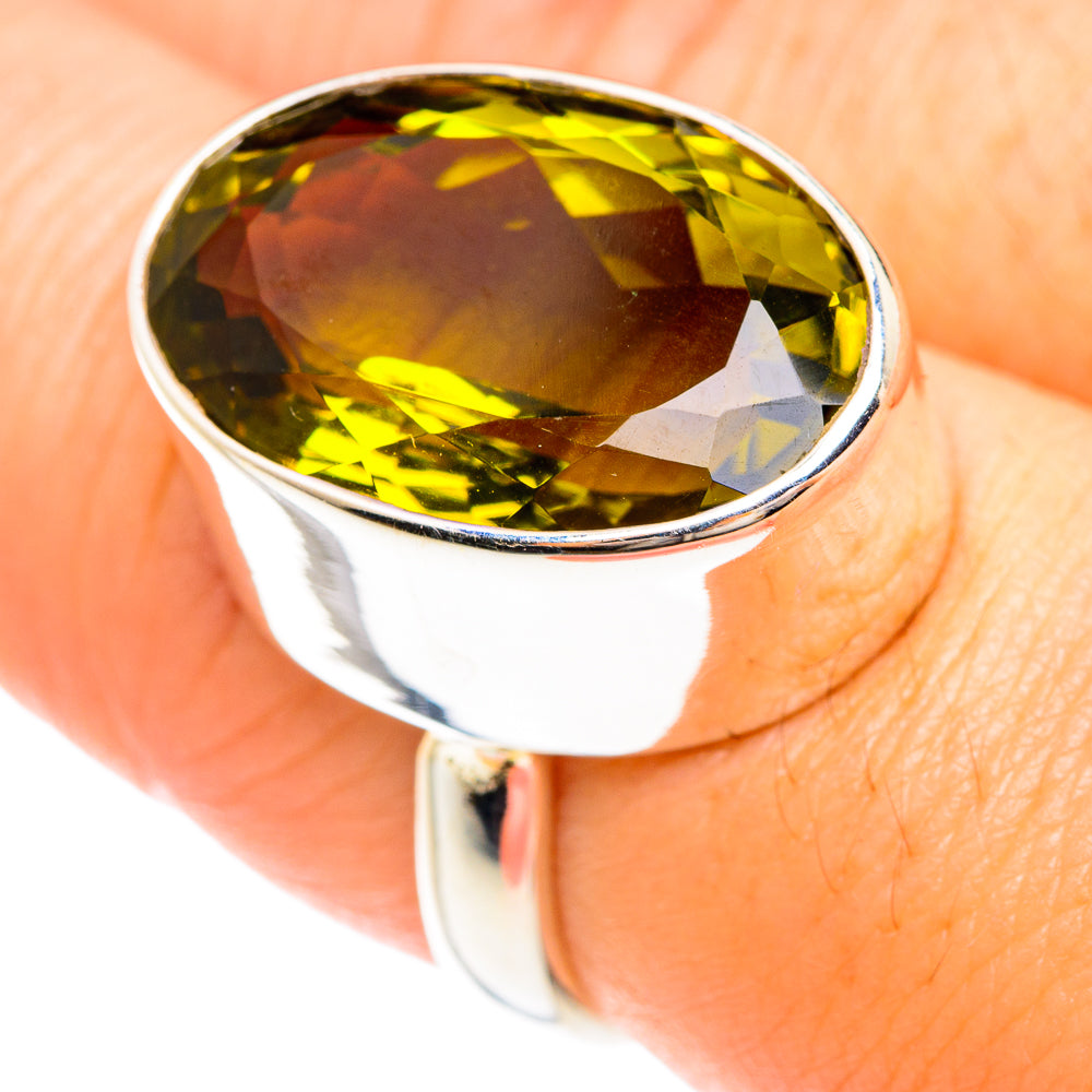 Olive Quartz Rings handcrafted by Ana Silver Co - RING75147