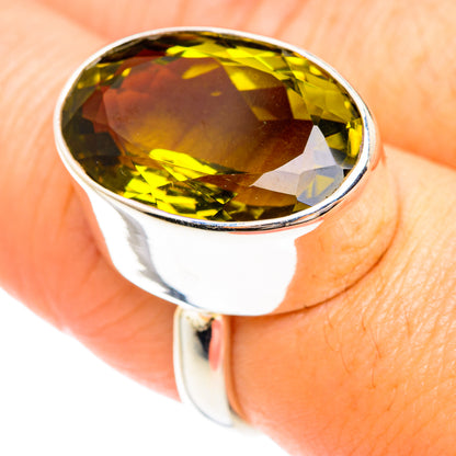 Olive Quartz Rings handcrafted by Ana Silver Co - RING75147