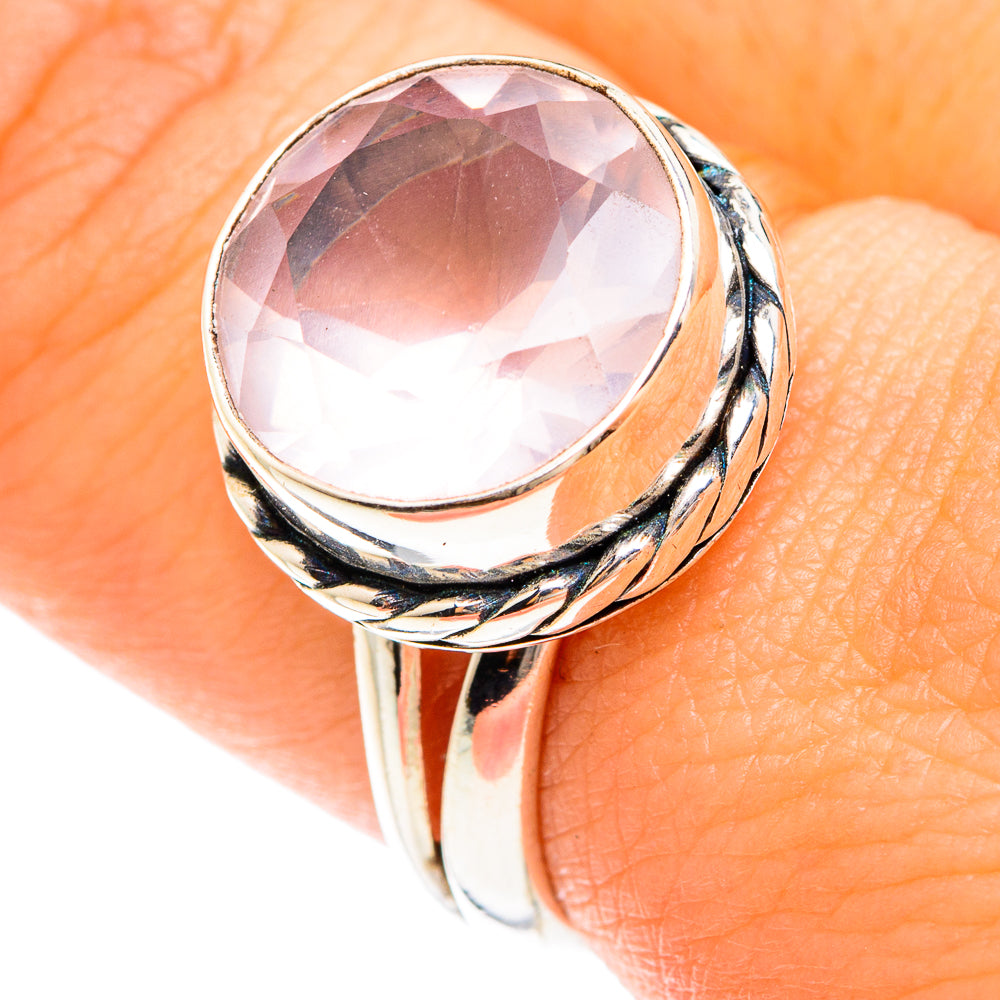 Rose Quartz Rings handcrafted by Ana Silver Co - RING75154