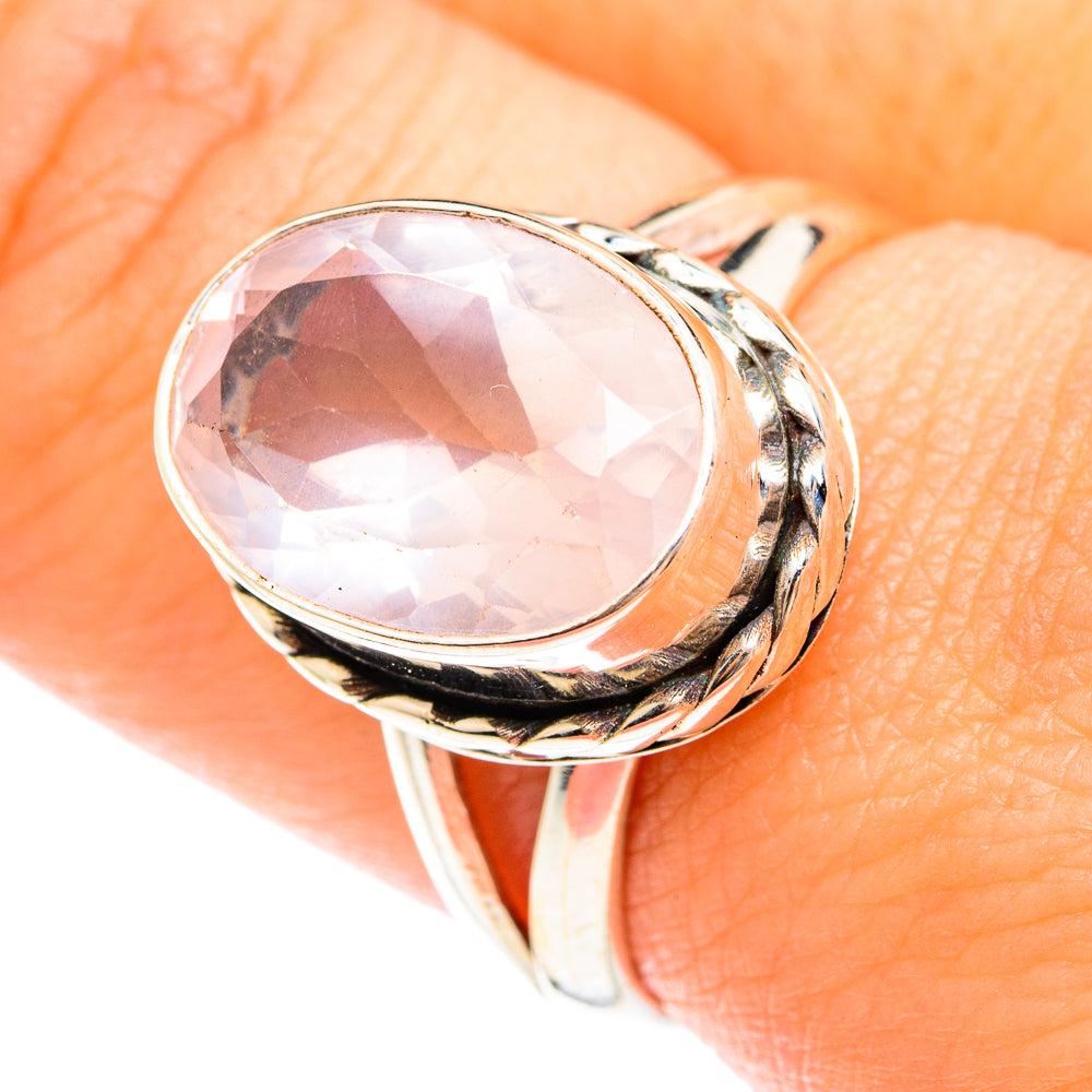 Rose Quartz Rings handcrafted by Ana Silver Co - RING75155