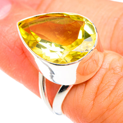 Lemon Quartz Rings handcrafted by Ana Silver Co - RING75164