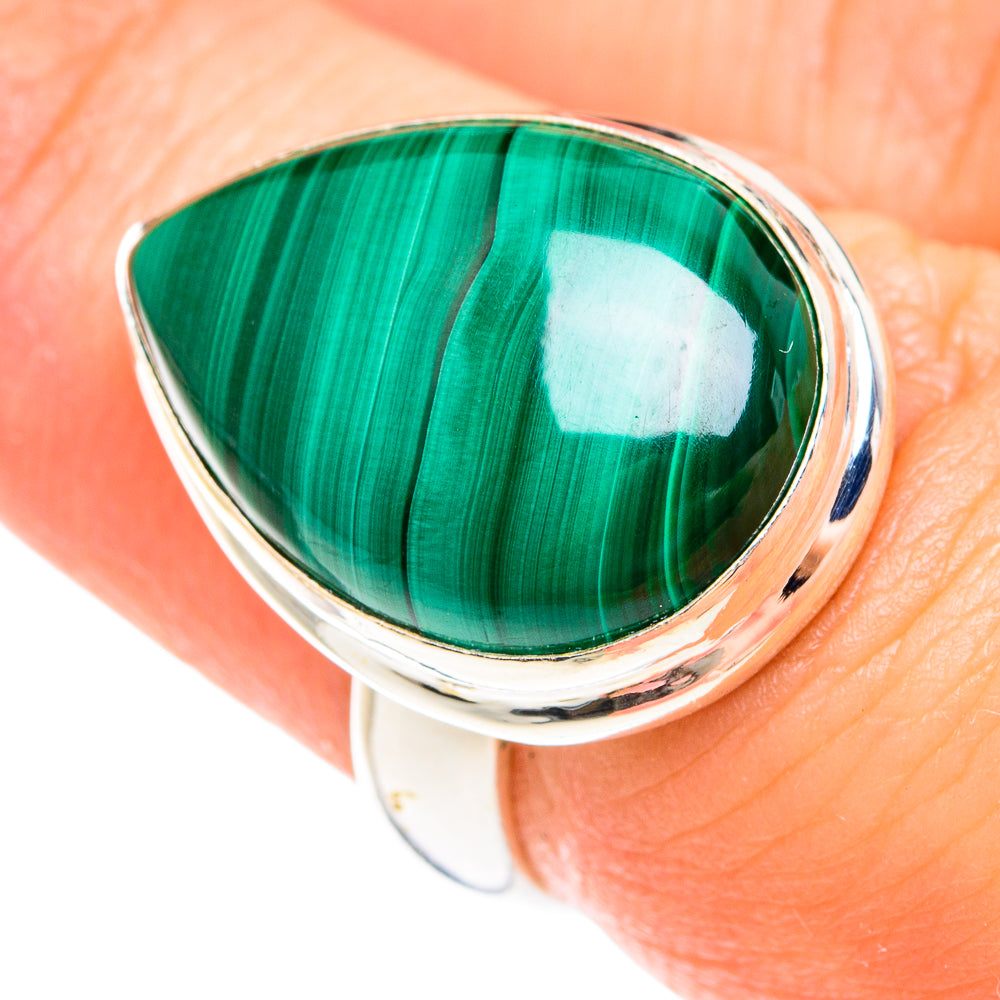 Malachite Rings handcrafted by Ana Silver Co - RING75174