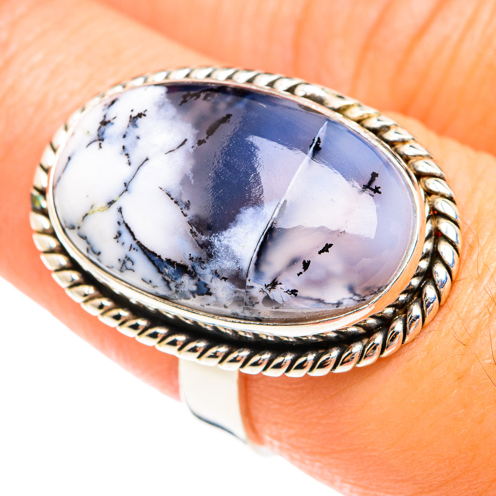 Dendritic Opal Rings handcrafted by Ana Silver Co - RING75190