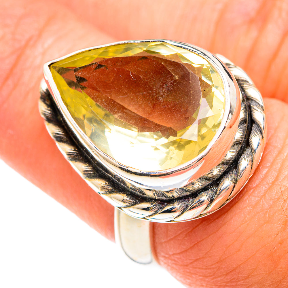 Lemon Quartz Rings handcrafted by Ana Silver Co - RING75192