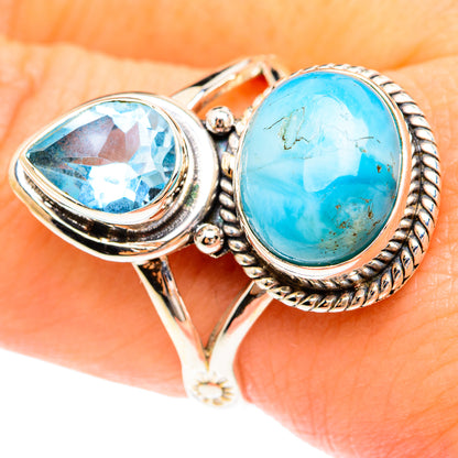 Larimar Rings handcrafted by Ana Silver Co - RING75198