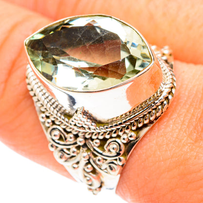 Green Amethyst Rings handcrafted by Ana Silver Co - RING75203