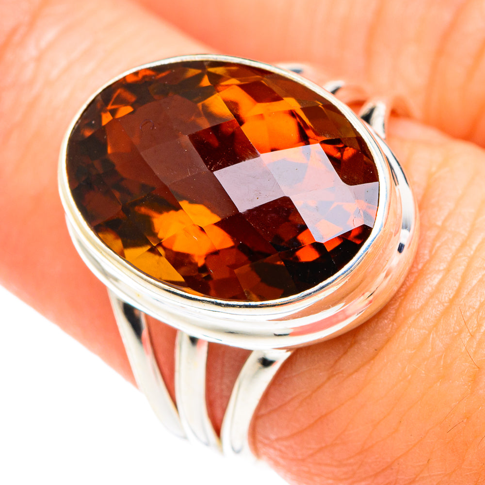 Mandarin Citrine Rings handcrafted by Ana Silver Co - RING75207