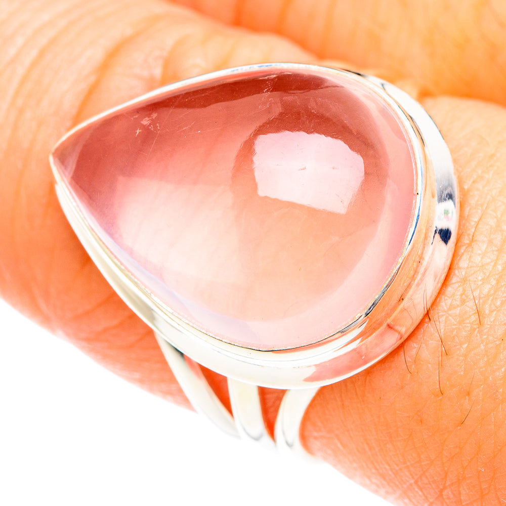 Rose Quartz Rings handcrafted by Ana Silver Co - RING75210