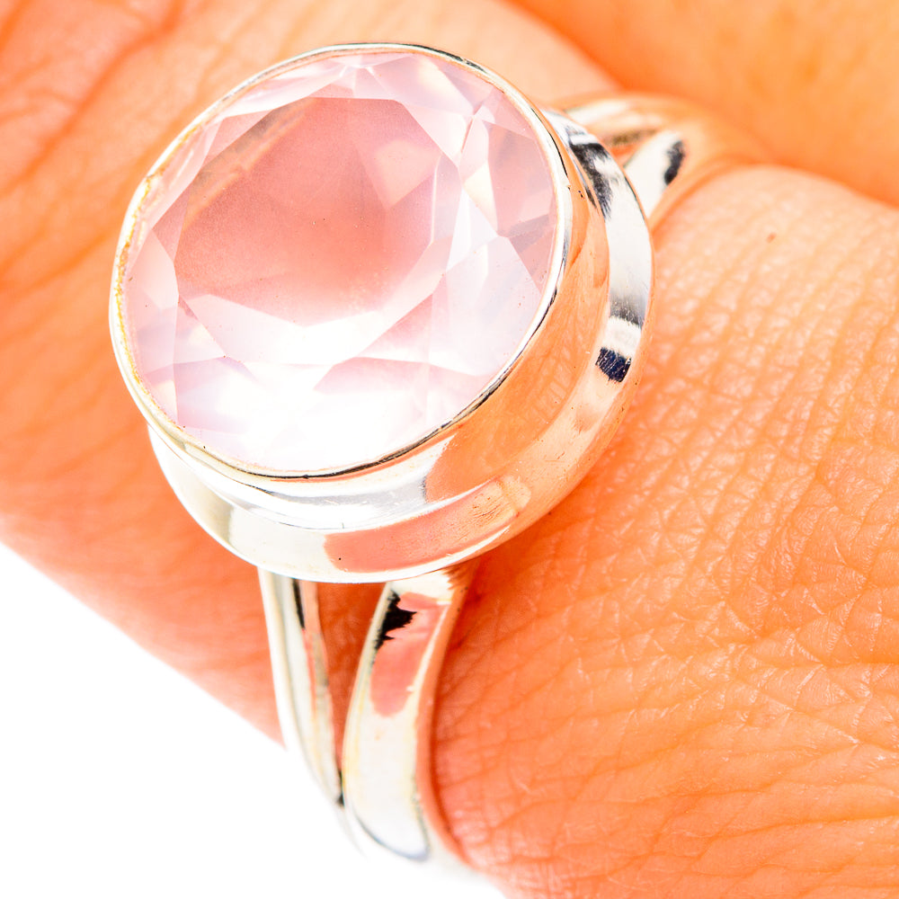 Rose Quartz Rings handcrafted by Ana Silver Co - RING75211