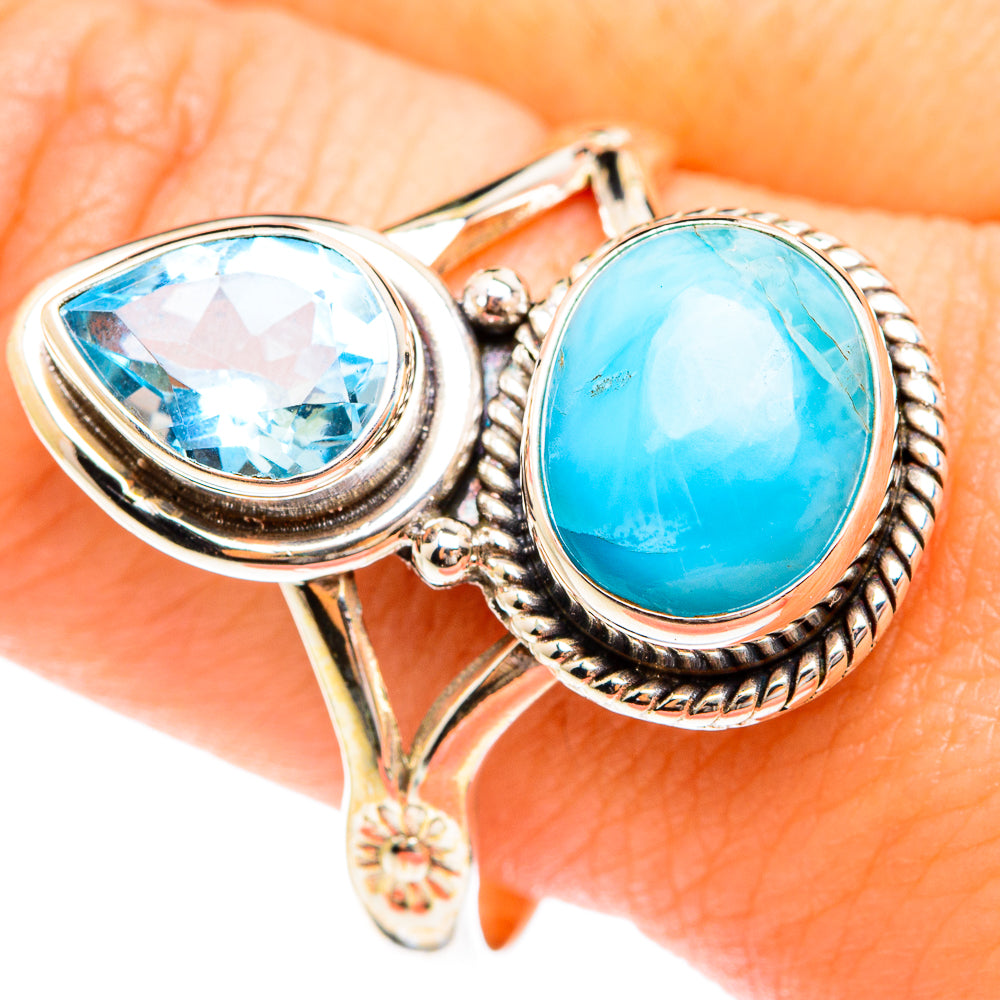 Larimar Rings handcrafted by Ana Silver Co - RING75220