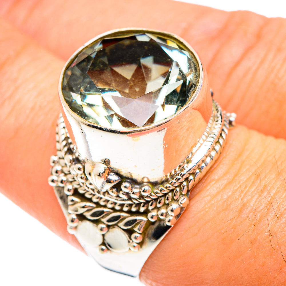 Green Amethyst Rings handcrafted by Ana Silver Co - RING75227