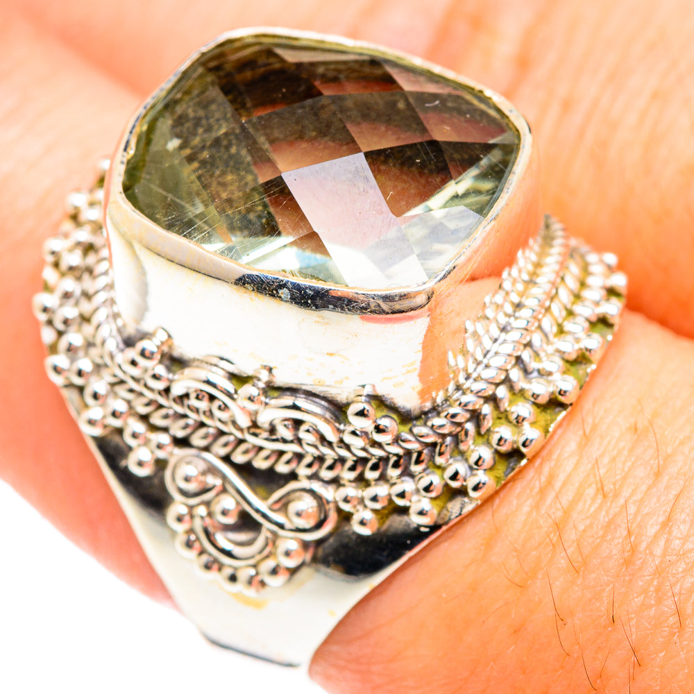 Green Amethyst Rings handcrafted by Ana Silver Co - RING75229