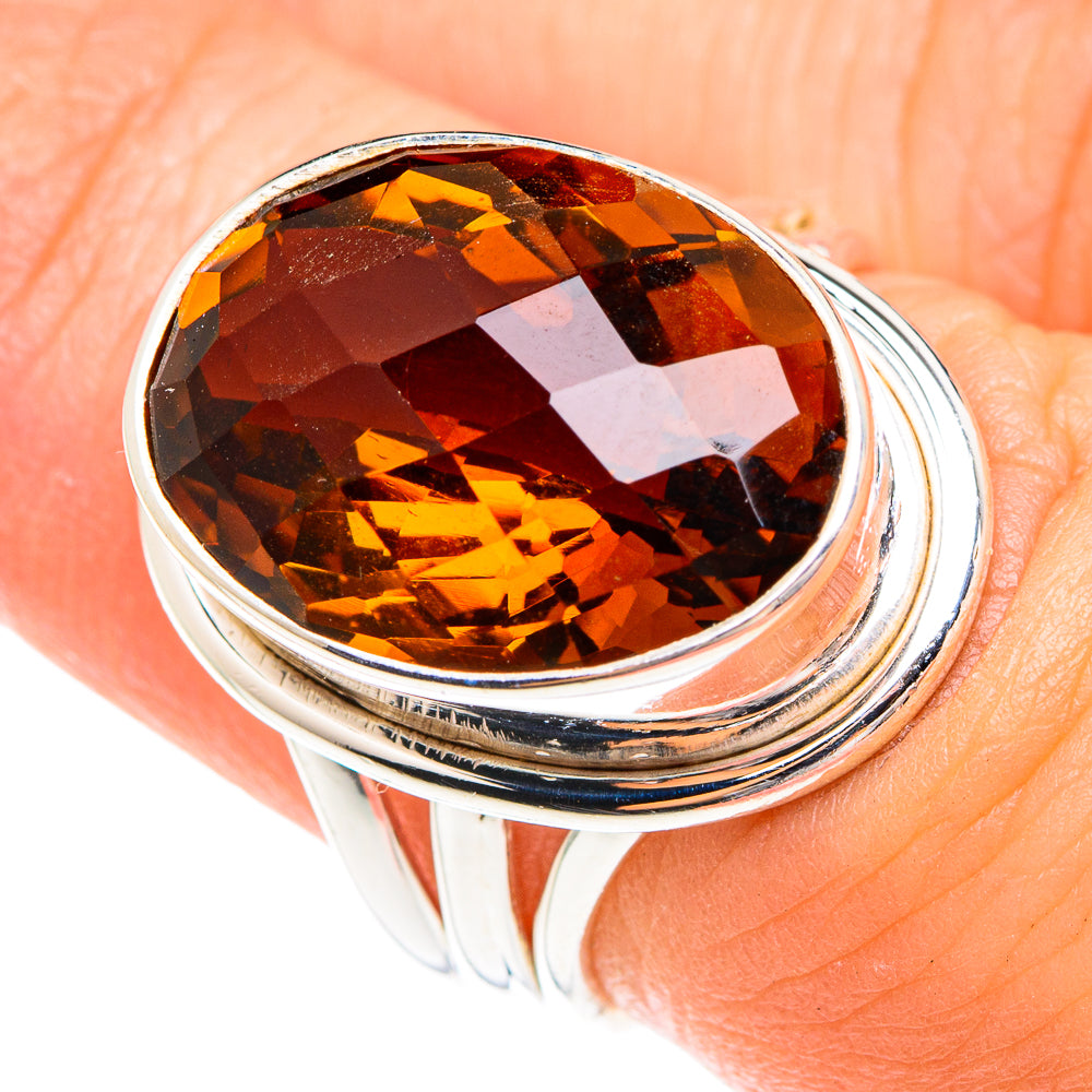 Mandarin Citrine Rings handcrafted by Ana Silver Co - RING75230