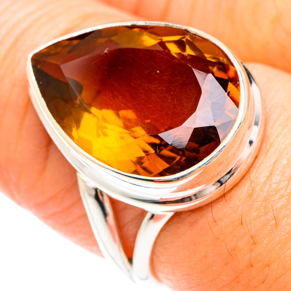 Mandarin Citrine Rings handcrafted by Ana Silver Co - RING75232