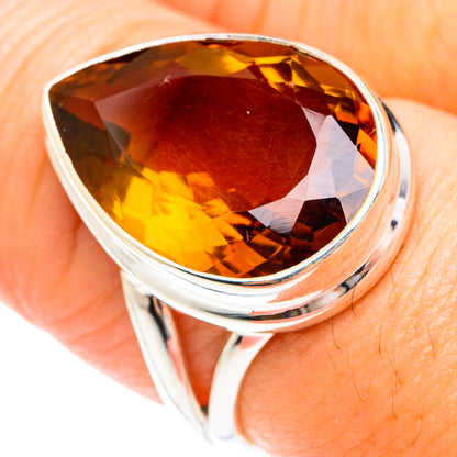 Mandarin Citrine Rings handcrafted by Ana Silver Co - RING75232