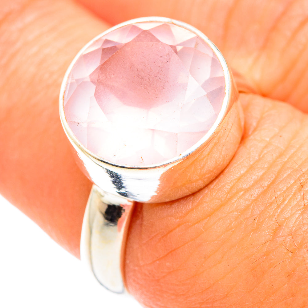 Rose Quartz Rings handcrafted by Ana Silver Co - RING75236