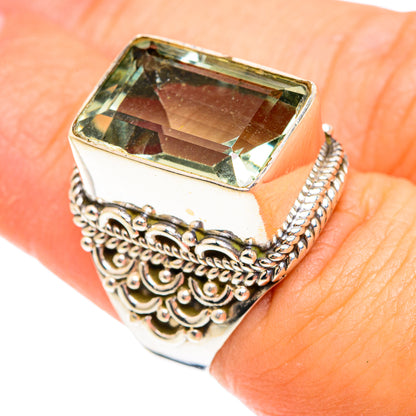 Green Amethyst Rings handcrafted by Ana Silver Co - RING75254