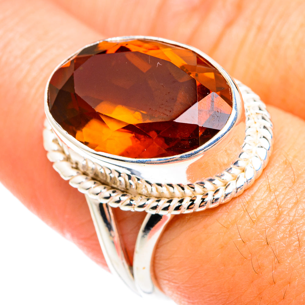 Mandarin Citrine Rings handcrafted by Ana Silver Co - RING75256
