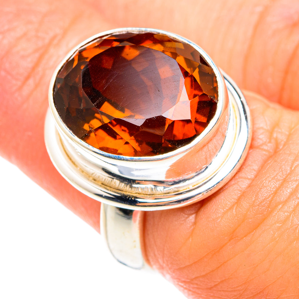 Mandarin Citrine Rings handcrafted by Ana Silver Co - RING75259