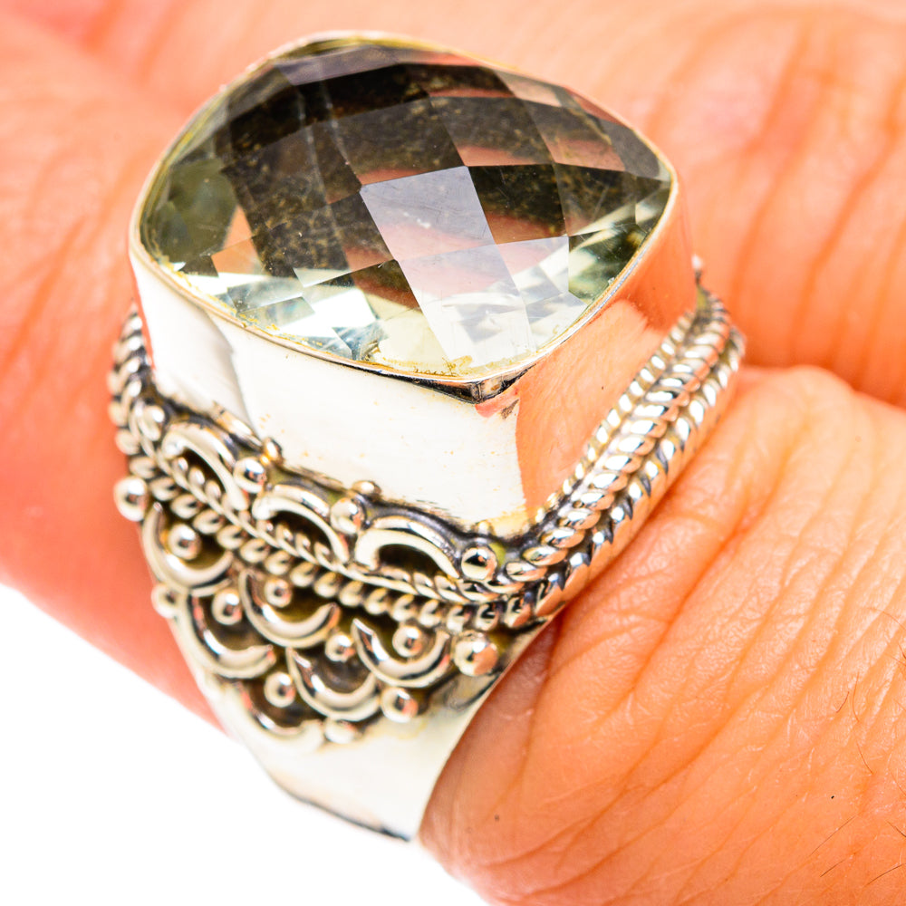 Green Amethyst Rings handcrafted by Ana Silver Co - RING75279