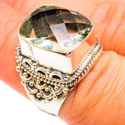 Green Amethyst Rings handcrafted by Ana Silver Co - RING75279