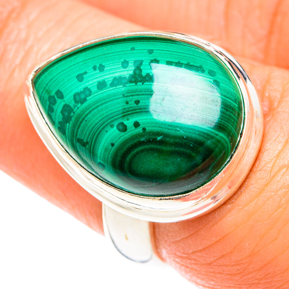Malachite Rings handcrafted by Ana Silver Co - RING75280
