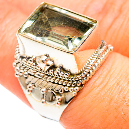 Green Amethyst Rings handcrafted by Ana Silver Co - RING75281