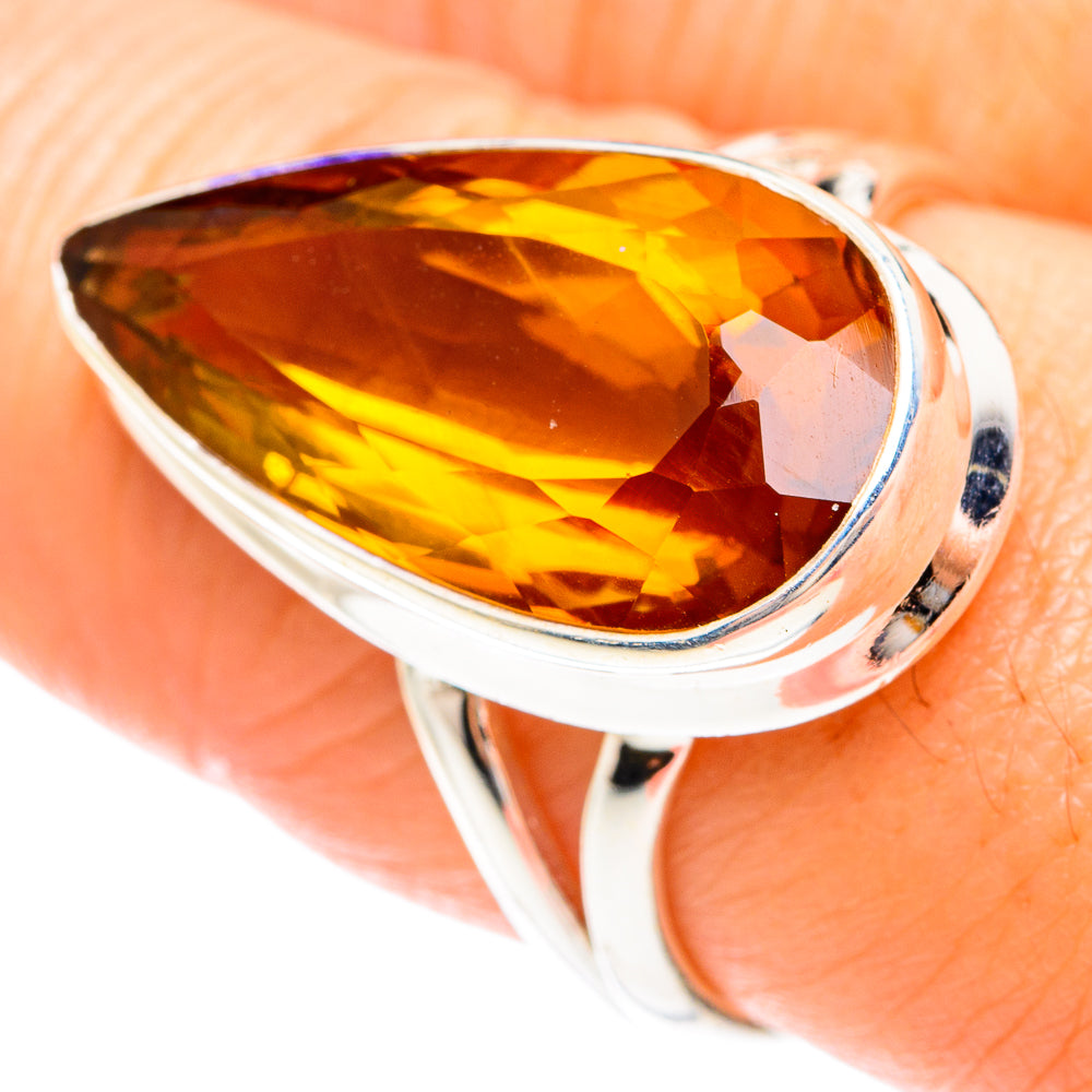 Mandarin Citrine Rings handcrafted by Ana Silver Co - RING75282