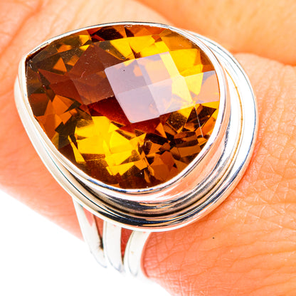 Mandarin Citrine Rings handcrafted by Ana Silver Co - RING75285