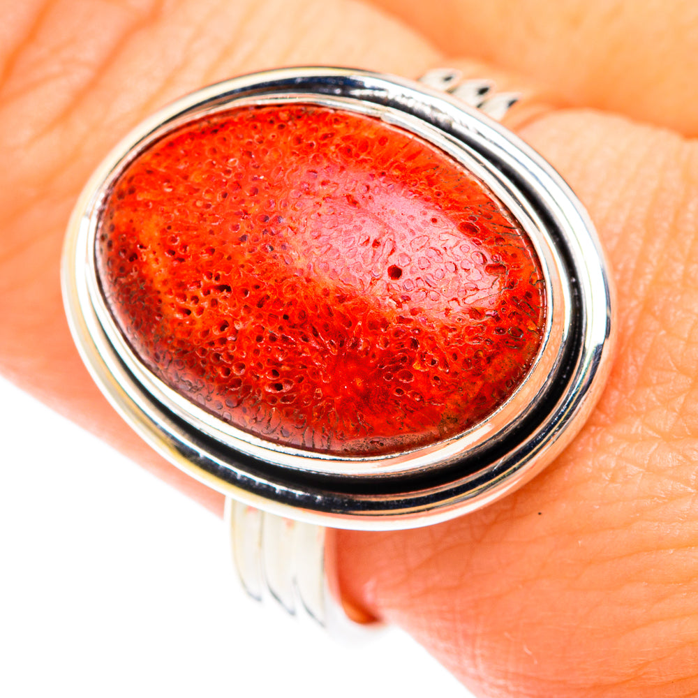 Sponge Coral Rings handcrafted by Ana Silver Co - RING75286