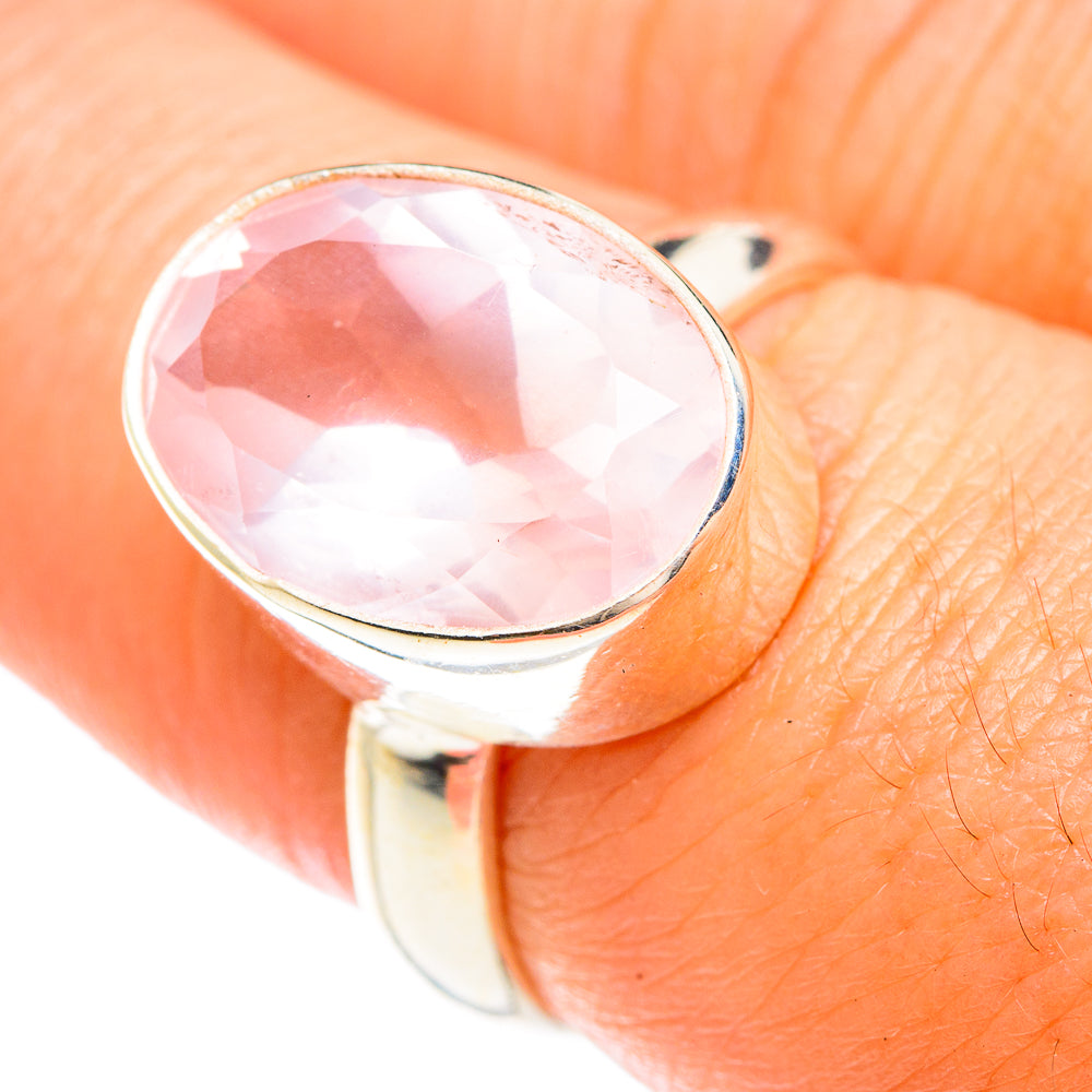 Rose Quartz Rings handcrafted by Ana Silver Co - RING75288
