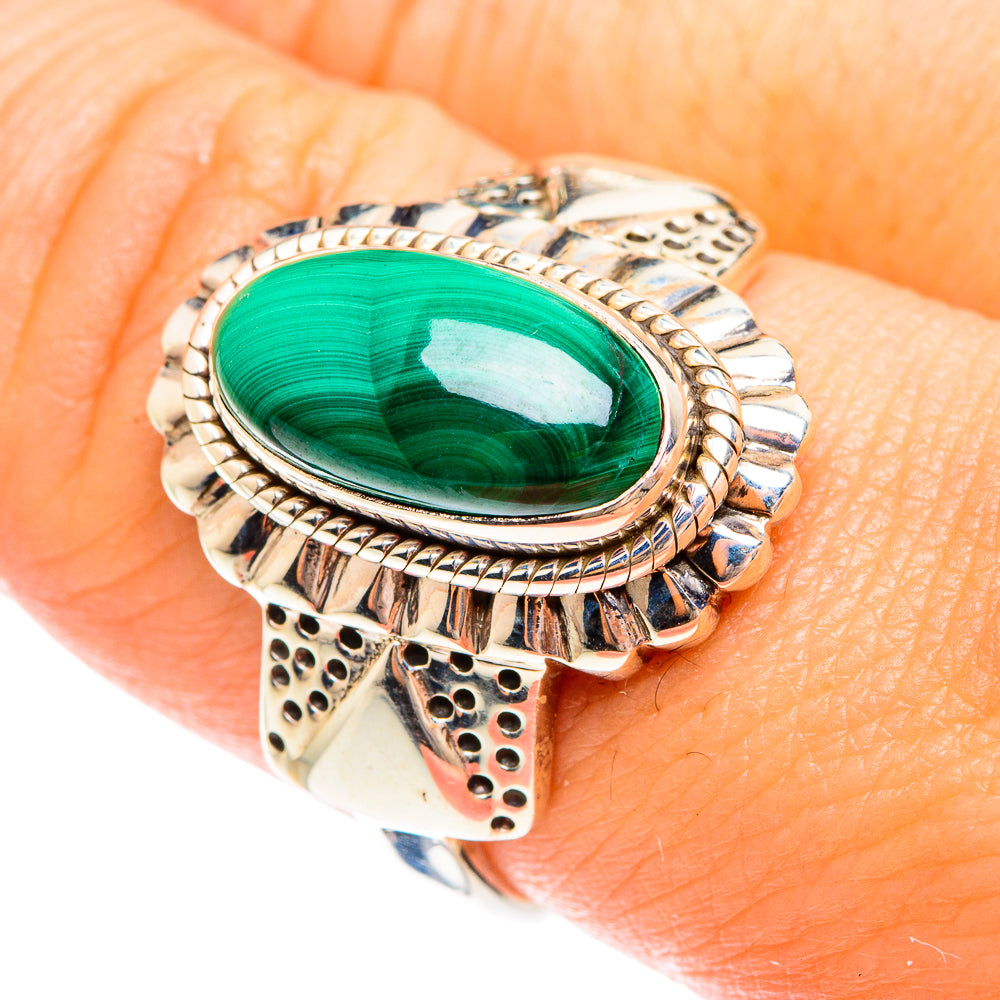 Malachite Rings handcrafted by Ana Silver Co - RING75307
