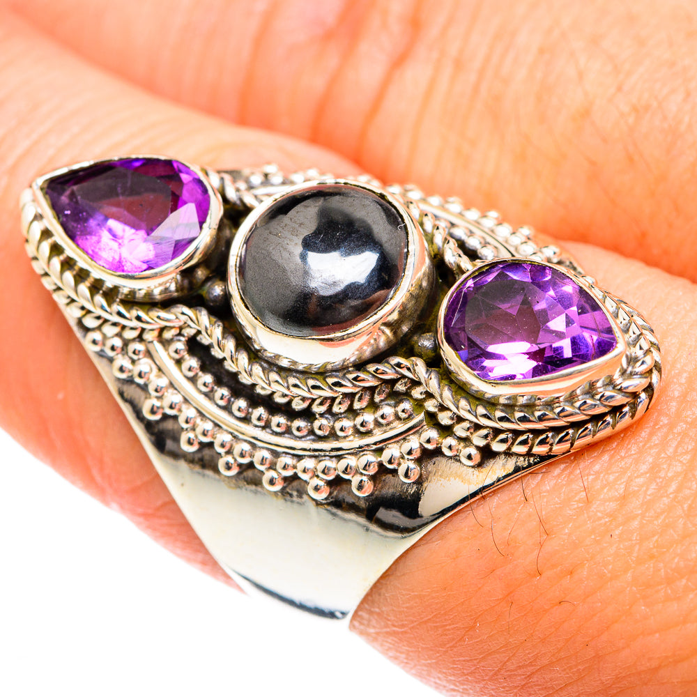 Hematite Rings handcrafted by Ana Silver Co - RING75318