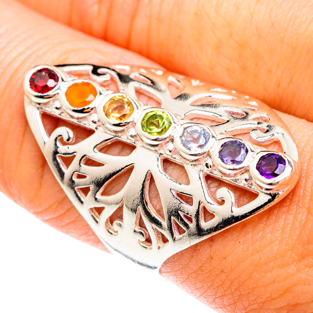 Multi-Stone Chakra Rings handcrafted by Ana Silver Co - RING75319