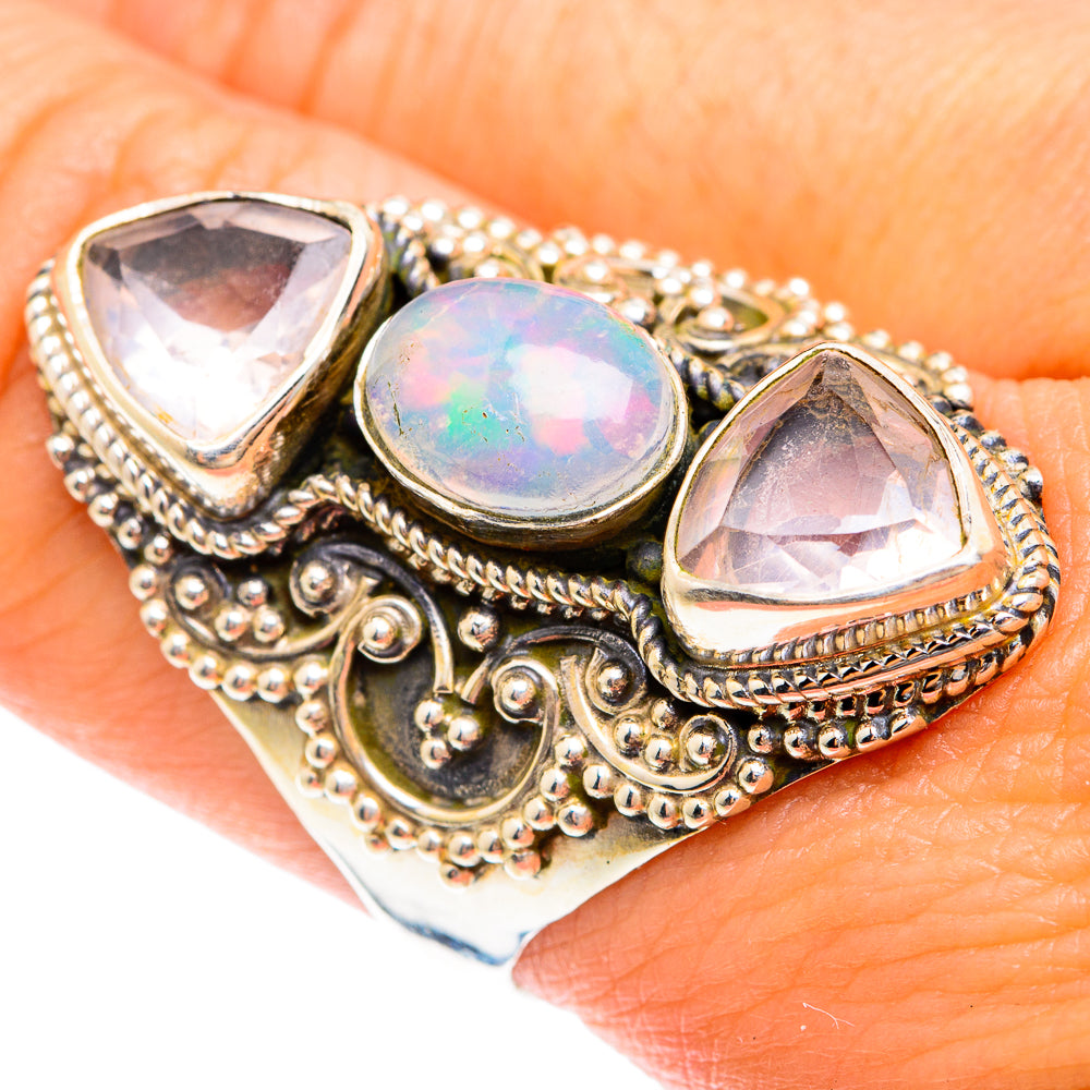 Ethiopian Opal Rings handcrafted by Ana Silver Co - RING75321
