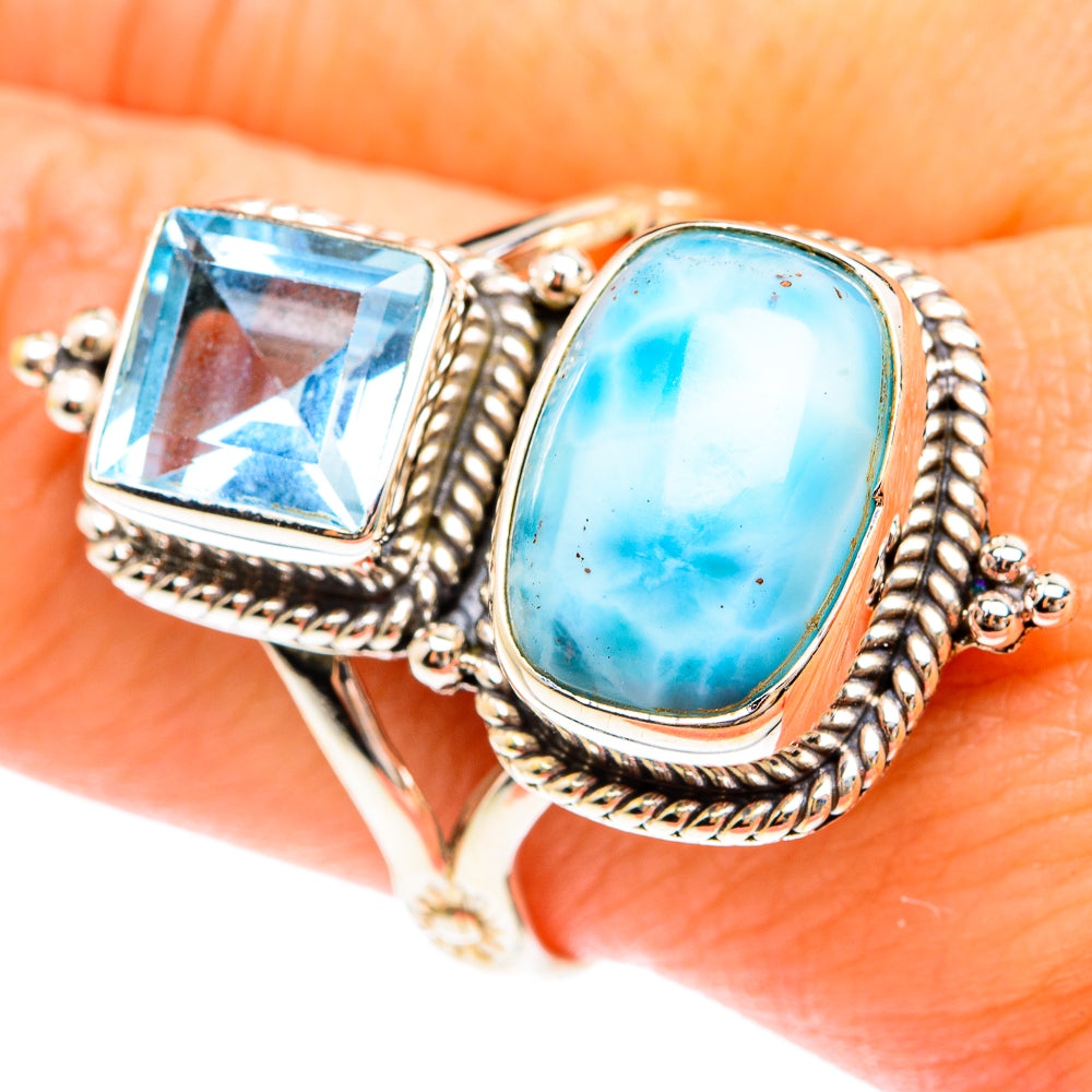 Larimar Rings handcrafted by Ana Silver Co - RING75326