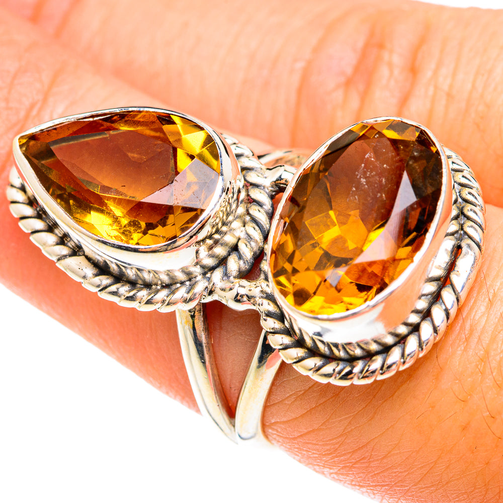 Mandarin Citrine Rings handcrafted by Ana Silver Co - RING75332