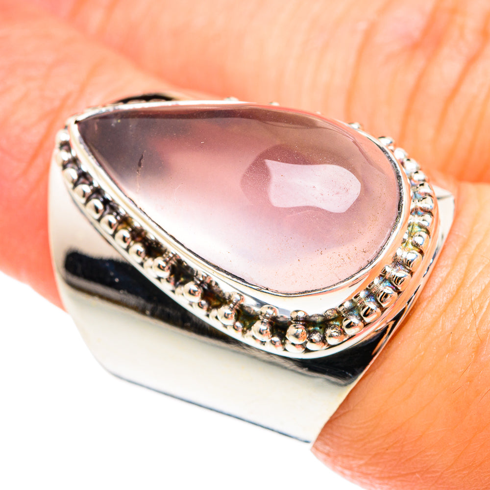 Rose Quartz Rings handcrafted by Ana Silver Co - RING75334