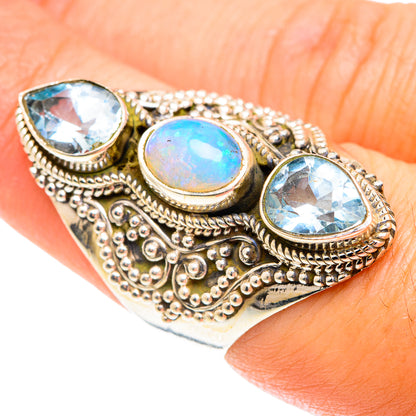 Ethiopian Opal Rings handcrafted by Ana Silver Co - RING75341