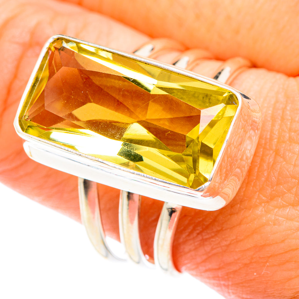 Lemon Quartz Rings handcrafted by Ana Silver Co - RING75342