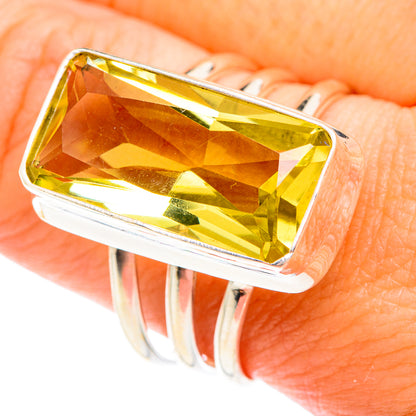 Lemon Quartz Rings handcrafted by Ana Silver Co - RING75342