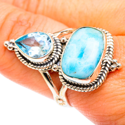 Larimar Rings handcrafted by Ana Silver Co - RING75346
