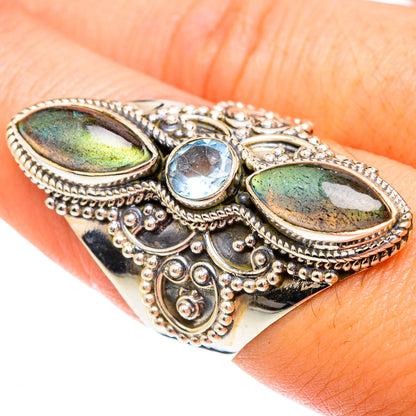 Labradorite Rings handcrafted by Ana Silver Co - RING75347