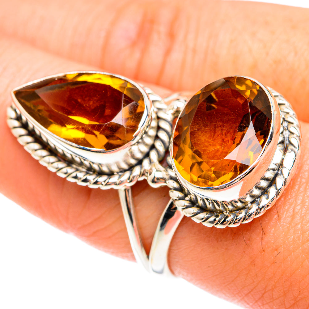 Mandarin Citrine Rings handcrafted by Ana Silver Co - RING75350